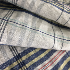 100% tela de lino vestido raya tela hometextile tela de lino venta al por mayor - Product Image 2