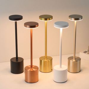 Classic Modern Table Lamp <b>USB</b> <b>Rechargeable</b> Battery Night <b>Light</b> Stepless Dimming Touch Control Simple Design Cordless Bedside - Product Image 1