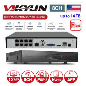 Système de caméra CCTV Vikylin 8CH 4 MP 4 caméras, caméra de sécurité IP POE intelligente avec détection de personnes et de véhicules, double éclairage, audio - Product Image 3