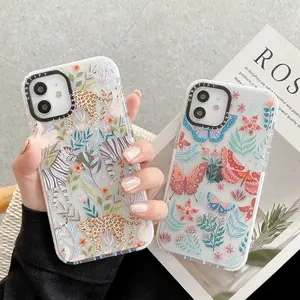 3D Cartoon Animal Leopard Zebra Butterfly Phone Case For iphone 12 Mini 11 Pro Max XS XR SE 2020 7 8 Plus X Silicone Soft Cover