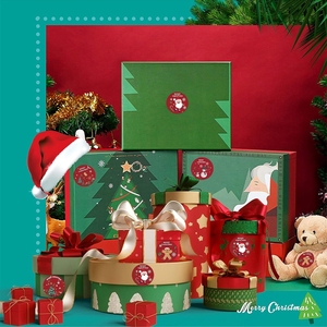 Tùy Chỉnh Cảm Ơn Bạn Logo Bao Bì Giấy Sticker Cuộn Dễ Thương Phim Hoạt Hình Giáng Sinh In Ấn Nhãn - Product Image 5