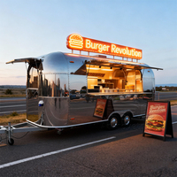 Food Truck Moderne en Plein Air Dubaï Hot Dog Burger Chariot Mobile Doner Kebab Pizza Food Truck de Rue avec Cuisine Complète