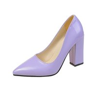 Chaussures de grande taille pour femmes, talon officiel, serpent, couleur bonbon, chaussures épaisses, talons d'affaires de bureau pour femmes