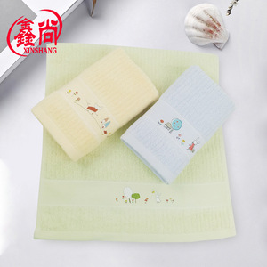 Toalla Facial de Algodón Puro Xinshang, 35x70cm, con Estampado de Dibujos Animados, Rectangular, para Uso Doméstico y Hotelero - Product Image 1