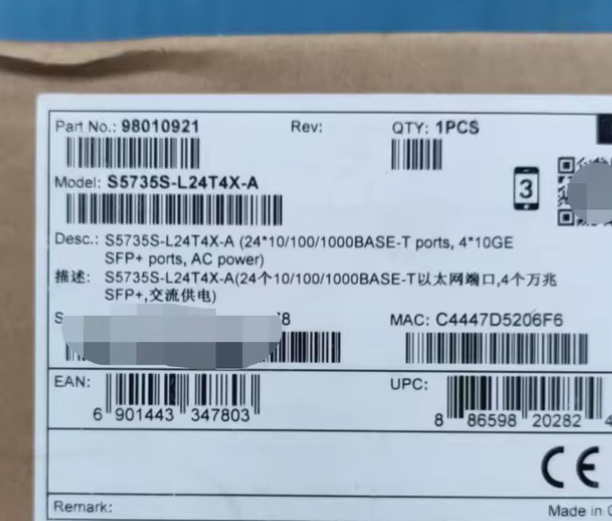 CloudEngine S5735S-L24T4X-A 24-Port Gigabit Ethernet Switch 4x 10GE SFP+ S5700 Series AC Power L2/L3 Managed Switch