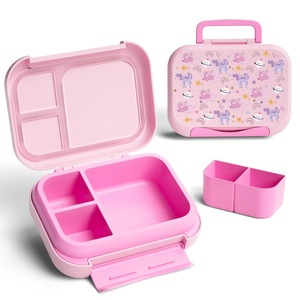 Portable Bento Lunch <b>Box</b> with 3 Compartments Print <b>Kids</b> Lunch <b>Box</b> with Removable Divider Lunch Containers for <b>Kids</b> Go to School - Product Image 2