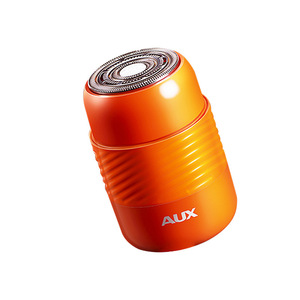 Mini rasoir électrique AUX pour hommes, rasoir de voyage portable rechargeable, orange argenté, pour le visage, avec prise USB - Product Image 5