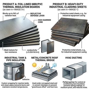 <span class=keywords><strong>Isolation</strong></span> thermique moderne pour conduits HVAC, rouleau auto-adhésif en mousse de caoutchouc avec revêtement en feuille, pour tuyauterie industrielle - Product Image 4