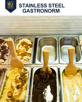 Fabrik Direkt verkauf Kommerziell Inox GN Gastro norm Food Tray Anti Jam 1/3 Größe Dampf Tisch pfannen Mit Deckel