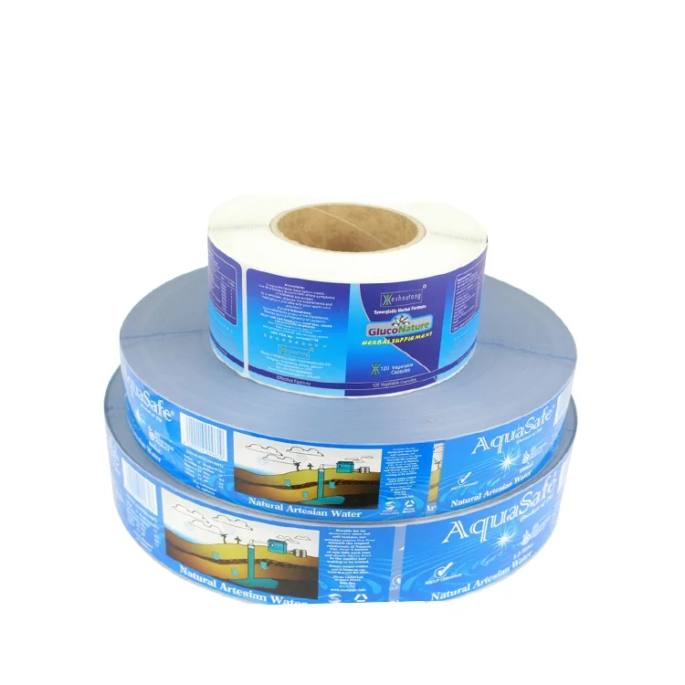 Custom BOPP Film PET Material Water-Proof Label For Beverage And Juice Plastic Bottle Softness Industrial Use For Printing