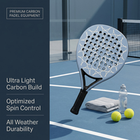 Noyau en mousse EVA en fibre de carbone 18K, forme goutte d'eau 38 mm, pour raquette de padel Power Play