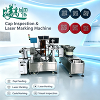 Machine de codage laser UV à alimentation automatique pour bouchons de bouteilles en verre de produits alimentaires et de boissons, avec contrôle visuel, rejet des défauts et équipement de traçabilité