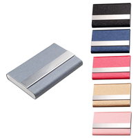 Porte-cartes de visite et porte-passeport minimaliste en acier inoxydable imprimé sérigraphié personnalisé, sans fermeture, pour cartes de 40 mm – Vente chaude