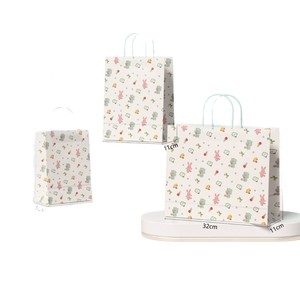 <span class=keywords><strong>Sac</strong></span> cadeau personnalisable en papier kraft biodégradable pour emballage alimentaire, gâteaux, desserts, plats à emporter, pâtisseries, avec logo imprimé - Product Image 5