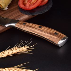 Knight <span class=keywords><strong>serie</strong></span> 8 pollici coltello da pane lame tedesco 1.4116 in acciaio inox coltello da cucina con manico in legno Zebra <span class=keywords><strong>coltelli</strong></span> seghettati - Product Image 2