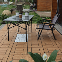 Dalles de terrasse WPC à faible entretien, antidérapantes, faciles à poser, pour balcon, villa, extérieur, aspect bois, DIY
