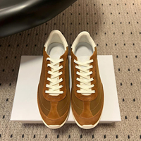 Baskets de luxe pour hommes en cuir véritable, style rétro, respirantes, à lacets, décontractées et de course, chaussures d'hiver, tendance mode