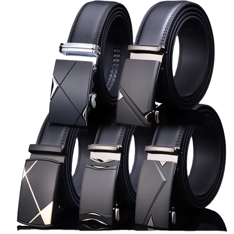 Belt men wholesale leather high-end automatic buckle business pure cowhine belt men leisure men's belt manufacturers