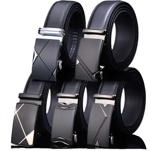Belt Men Wholesale Leather High-end Automatic Buckle Business Pure Cowhine Belt Men Leisure Men's Belt Manufacturers