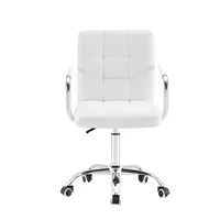 Chaise de bureau dorée pivotante en maille à dossier haut ergonomique moderne et confortable avec bras