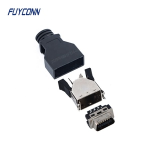 כבל הלחמה mdr זכר 14pin scsi hpcn מחבר w/כיסוי אבק פלסטיק, 1.27 מ "מ סקסי <span class=keywords><strong>14</strong></span> פין מחבר הלחמה זכר - Product Image 2