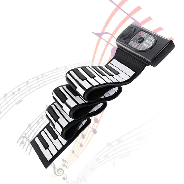 Di alta Qualità Portatile Morbido Pianoforte Elettronico Tastiera Midi Digitale Roll-Up Tastiera Midi 88 Tasti di Pianoforte Digitale