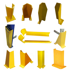 Protection de poteau de rayonnage <span class=keywords><strong>demi</strong></span>-<span class=keywords><strong>lune</strong></span> à profil bas ou haut, à visser, en <span class=keywords><strong>acier</strong></span>, pour la sécurité des rayonnages en entrepôt - Product Image 5