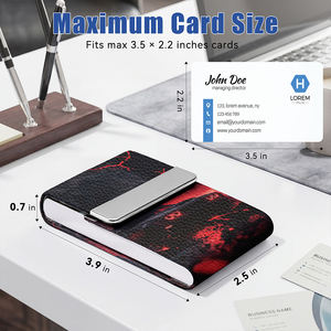 กระเป๋าสตางค์ใส่บัตรเครดิต/นามบัตรแบบบาง JIANJI ป้องกัน RFID พร้อมแม่เหล็กปิดและโลโก้แบบนูน - Product Image 4