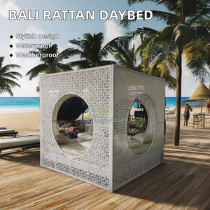 Lit de repos extérieur en rotin avec structure en aluminium moderne <span class=keywords><strong>Bali</strong></span>, résistant à l'eau, pour la cour et l'hôtel - Product Image 5