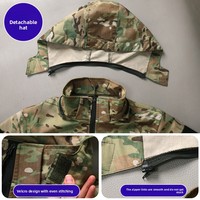 Tenue de travail tactique pour hommes en coton avec doublure en maille, résistante aux déchirures, camouflage CP