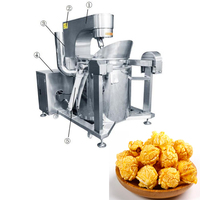 Línea de Producción de Palomitas de Maíz, Equipo de Procesamiento de Palomitas de Maíz con Sabor a Chocolate y Caramelo, Línea de Fabricación de Palomitas de Maíz