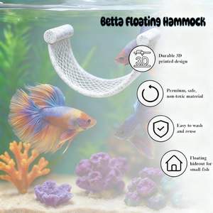Plataforma Flotante Zenidoo de Plástico Impresa en 3D para Peces Betta, Hamaca de Descanso, Arte Moderno para Adorno de Acuario - Product Image 3