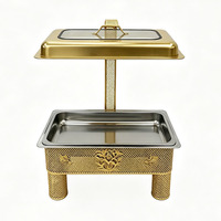Hotel- und Restaurantbedarf Chafing Dish Buffet-Set Luxus-Buffet Speisenwärmer Goldene Chafing Dishes für Catering