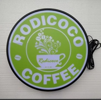 Boîte à lumière LED personnalisée pour café avec lettres