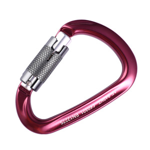 Mosquetón de Aluminio en Forma de D para Escalada en Exteriores, Gancho de Seguridad con Bloqueo de 30KN - Product Image 1