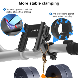 Soporte Universal para Teléfono Celular Ajustable de 360 Grados Antivibración, Clip Flexible para Móvil, Soporte para Teléfono con Liberación Rápida de 1 Segundo - Product Image 2