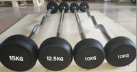 Vente en gros d'haltères droites et courbées à barre fixe pour gymnase et usage domestique