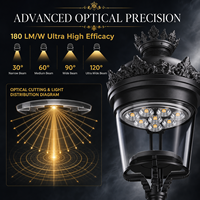 Lumière de jardin LED résistante à la corrosion IP65 IK08, faisceau stable, 80W100W120W, structure pour parcs communautaires