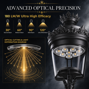 Lámpara <span class=keywords><strong>LED</strong></span> de Jardín para Campus y Hoteles, Ahorro de Energía, IP65, IK08, Carcasa de Aluminio Fundido a Presión, Cristal Farol, ENEC - Product Image 2