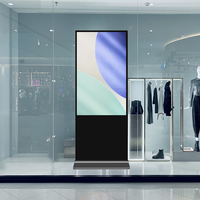 Écran tactile publicitaire 4K personnalisé de 43/49/55 pouces, moniteur LCD interactif sur pied pour intérieur, kiosque numérique pour centre commercial