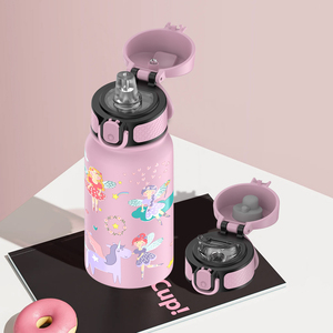 Eco-friendly Custom 350ml New Design Style Insulated Stainless Steel Water <b>Bottle</b> With Straw - Product Image 2