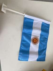 Bandera de Argentina de Poliéster Resistente, 12x18 Pulgadas, Azul Claro, Impresión Digital, Decoración para Automóvil, para Viajes Familiares y de Negocios, Uso Promocional - Product Image 4