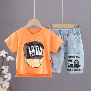 Vêtements Hip Hop pour Bébés et Enfants, Ensembles de Blouses et Pantalons à Motifs de Dessins Animés pour Garçons, Tenues Élégantes Fabriquées en Chine - Product Image 1
