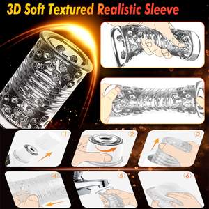 Telescopische Rotatie Massage Pocket Pussy Penis Auto <span class=keywords><strong>Male</strong></span> <span class=keywords><strong>Stroker</strong></span> Op en neer bewegende Man Handsfree Elektrische Masturbator Cup - Product Image 4