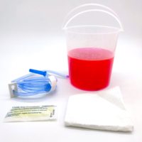 Kit de lavement médical jetable Amsino 1500 ml en PVC avec tube de lavement pour le nettoyage du côlon et sachet de savon