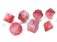 Dés à jouer polyédriques en acrylique double couleur à paillettes RTS, lot de 7 pièces, vente en gros, dés en plastique
