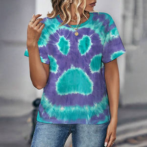 Sommer Frauen Katze Fußabdruck Rundhals <span class=keywords><strong>T</strong></span>-<span class=keywords><strong>Shirt</strong></span> Kurzarm Benutzer definierte <span class=keywords><strong>T</strong></span>-<span class=keywords><strong>Shirt</strong></span> Streetwear Frauen <span class=keywords><strong>Top</strong></span> Vintage <span class=keywords><strong>T</strong></span>-<span class=keywords><strong>Shirt</strong></span> Frauen - Product Image 2