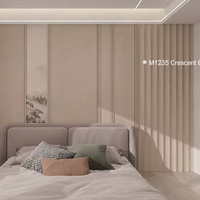 Revêtement mural en WPC co-extrudé durable au design postmoderne, ignifuge et étanche, pour intérieur/extérieur, villa, chambre, salle de sport
