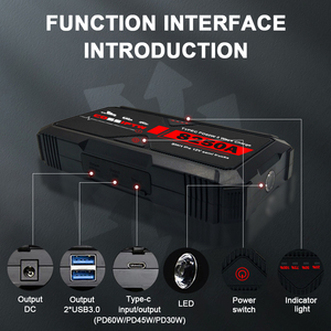 Avviatore di Emergenza <span class=keywords><strong>12V</strong></span> 8250A <span class=keywords><strong>per</strong></span> Auto e Camion, <span class=keywords><strong>Batteria</strong></span> Portatile <span class=keywords><strong>per</strong></span> Motori a Benzina e Diesel 12.8+L - Product Image 2