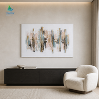 Peinture à l'huile sur toile abstraite simple et magnifique, 100% peinte à la main, texture lourde, grande peinture murale pour la décoration de la maison